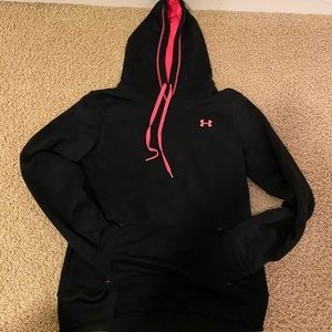 Under Armour Black & Pink Hooded Sweatshirt